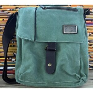 Triple Tree Canvas Messenger Bag Army Green, Cross Body Adjustable